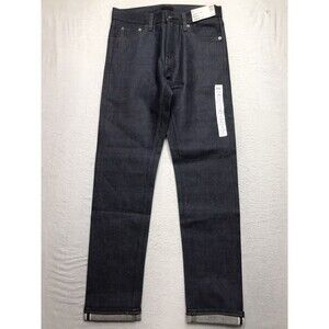 NWT UNIQLO Selvedge Jean Men 29X32 Slim Fit Dark Wash Raw Denim
